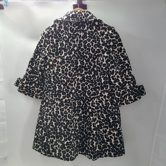 Women's Forever 21‎ Jacket Sz Small Leopard Animal Print Textured 3/4 Sleeve - Picture 3 of 11